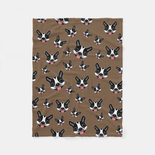 Milo The Boston Terrier Fleecedecke (Vorderseite)