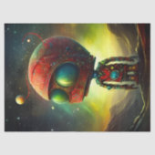 Milo the Cosmic Spaceman Explorer Decoupage Seidenpapier (Vorderseite)