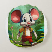 Milo the Jungle Mouse Rundes Kissen (Rückseite)