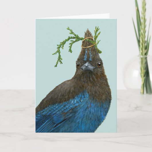 Milo the Steller's Jay Grußkarte Karte (Vorderseite)