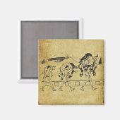 Milo von Croton und The Bull - Gym Motivierend Magnet (Vorderseite/Rückseite)