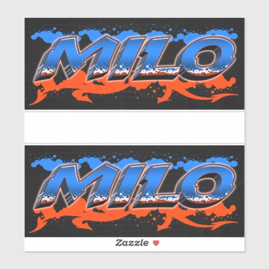 Milo Vorname Name Graffiti Aufkleber Sticker (Blatt)