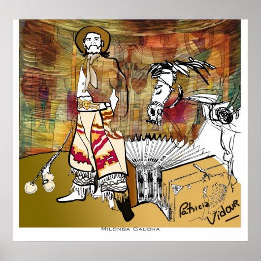 Milonga Gaucha Tango Poster (Vorne)