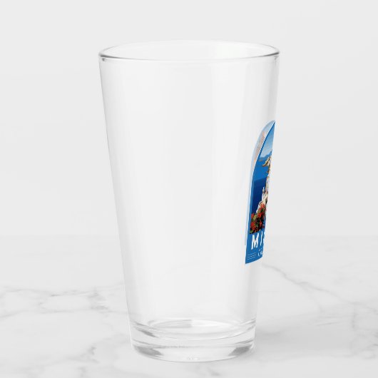 Milos Greece Travel Art Vintag Glas (Rechts)