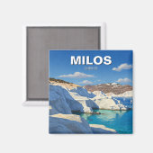 Milos Greece Travel Magnet (Vorderseite/Rückseite)