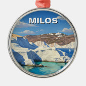 Milos Greece Travel Ornament Aus Metall (Vorne)