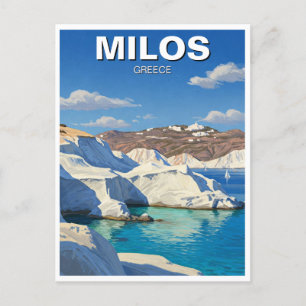 Milos Greece Travel Postkarte