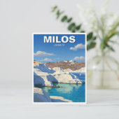 Milos Greece Travel Postkarte (Stehend Vorderseite)