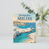 Milos Griechenland Postkarte (Stehend Vorderseite)