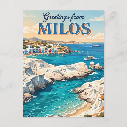 Milos Griechenland Postkarte (Vorderseite)