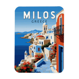 Milos Griechenland Reise Kunst Vintage Magnet