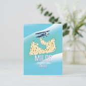 Milos, griechische Insel Karte Reiseplakatkunst. (Stehend Vorderseite)