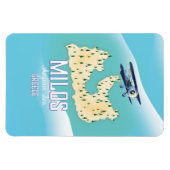 Milos, griechische Insel Karte Reiseplakatkunst. Magnet (Horizontal)