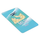 Milos, griechische Insel Karte Reiseplakatkunst. Magnet (Rechte Seite)