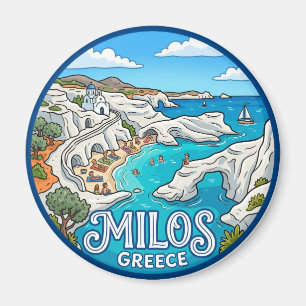 Milos-Insel, Sarakiniko-Strand Griechenland Magnet