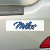Milos Name blue Aufkleber Sticker Autoaufkleber (Auf Auto)