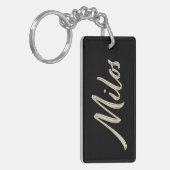 Milos Name whitegold Schlüsselanhänger Anhänger (Vorderseite links)
