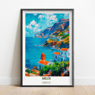Milos Reise Druck, Reiseplakat von Milos, Griechen Poster