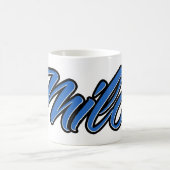 Milos Vorname Name blue Tasse Kaffeetasse (Mittel)