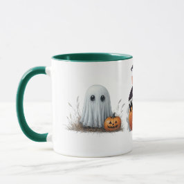 "Miloween" Hexenkatze und Ghost Halloween-Tasse Tasse