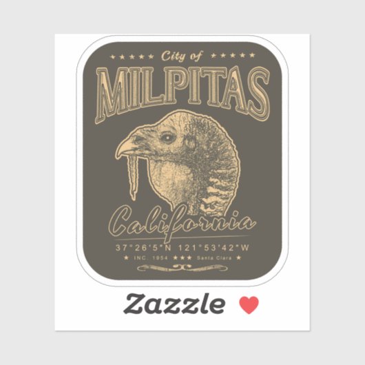 MILPITAS SANTA CLARA - SILICON TAL KALIFORNIA AUFKLEBER (Blatt)