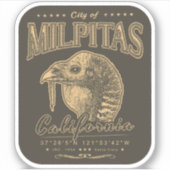 MILPITAS SANTA CLARA - SILICON TAL KALIFORNIA AUFKLEBER (Vorderseite)