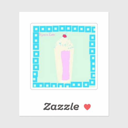 Milshake Signora Latte Aufkleber (Blatt)