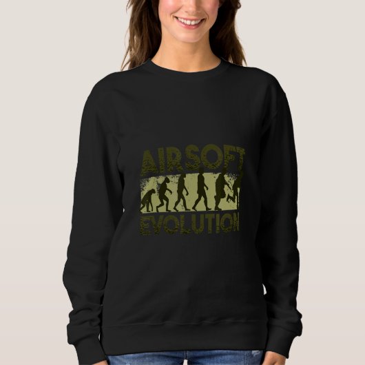 Milsim Airsoft Game Human Evolution Gun Sports Sweatshirt (Vorderseite)