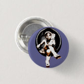 Miltant Kleinkind-Mädchen: Soul-Ei Button (Vorne & Hinten)