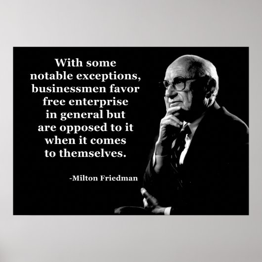 Milton Friedman Crony Capitalism Poster (Vorne)