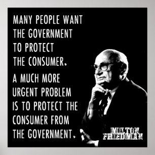 Milton Friedman Freier Marktkapitalismus Libertari Poster