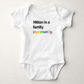 Milton ist ein PRIDE LGBTQ+-Bodysuit für eine Fami Baby Strampler (Vorderseite)