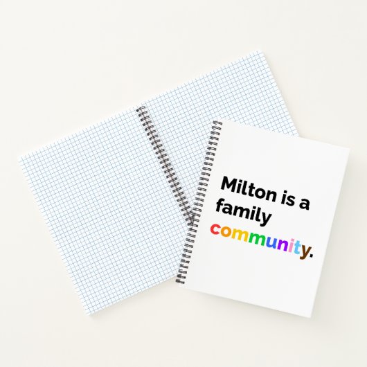 Milton ist ein PRIDE LGBTQ+ Notebook für eine Fami Notizblock (Innenseite)
