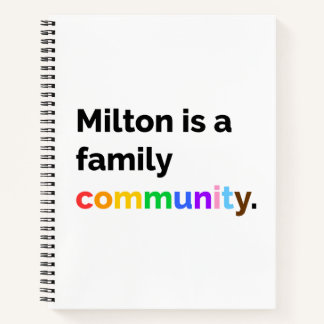 Milton ist ein PRIDE LGBTQ+ Notebook für eine Fami Notizblock