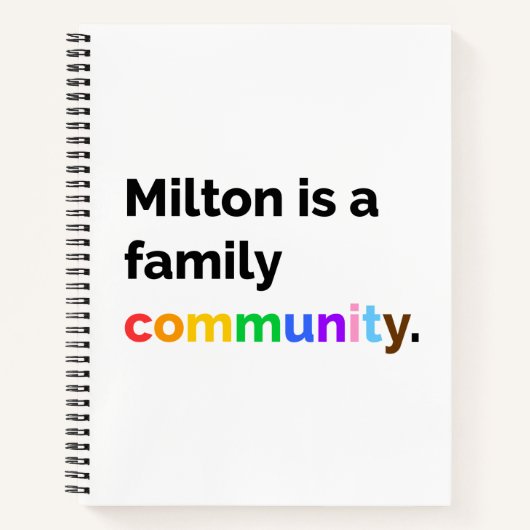 Milton ist ein PRIDE LGBTQ+ Notebook für eine Fami Notizblock (Vorderseite)