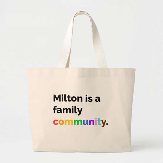 Milton ist ein PRIDE LGBTQ+ Totbeutel der Familie Jumbo Stoffbeutel (Vorne)