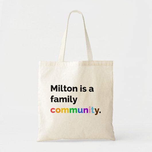 Milton ist ein PRIDE LGBTQ+ Totbeutel der Familie Tragetasche (Vorne)