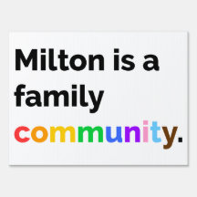 Milton ist ein PRIDE-LGBTQ+-Zeichen der Familie