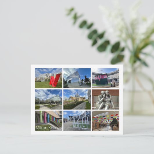 Milton Keynes Postkarte (Stehend Vorderseite)