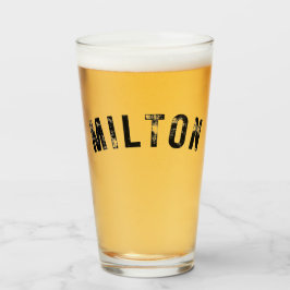 Milton MA Rustikales Print Drink Tumbler Glas