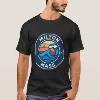 Milton Massachusetts Ma Vintage nautische Waves De T-Shirt