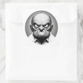 "Milton the Angry Old Man" Quadratischer Aufkleber (Tasche)