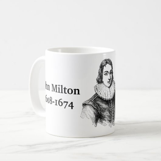 Milton zitiert im Kopf Kaffeetasse (Vorderseite Links)