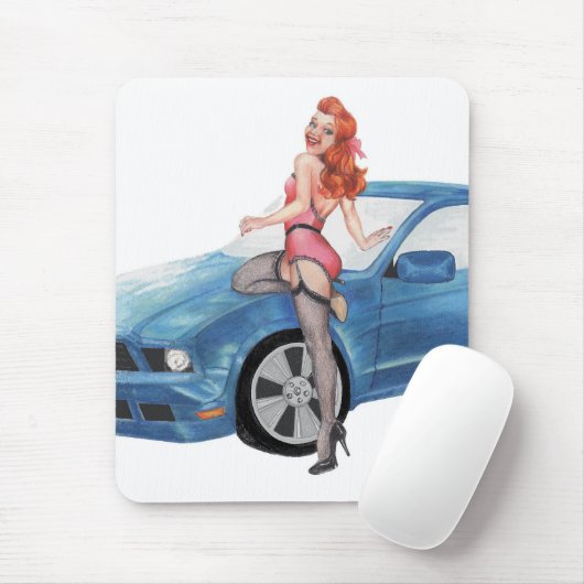 Miltons Pin-up-Girl Mousepad (Mit Mouse)