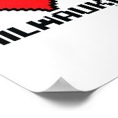 Milwaukee 8-Bit-Gamer-Stadt Poster (Ecke)