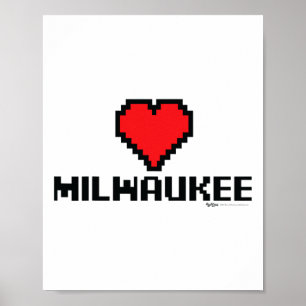 Milwaukee 8-Bit-Gamer-Stadt  Poster
