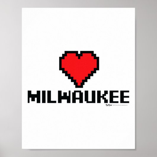 Milwaukee 8-Bit-Gamer-Stadt Poster (Vorne)