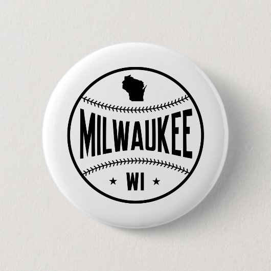 Milwaukee Baseball Button (Vorderseite)