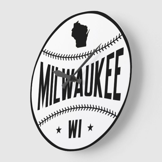 Milwaukee Baseball Clock Große Wanduhr (Winkel)