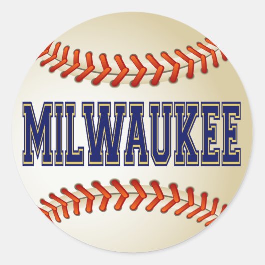 MILWAUKEE BASEBALL RUNDER AUFKLEBER (Vorderseite)